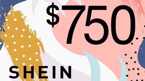 Shein $750 Gift Card